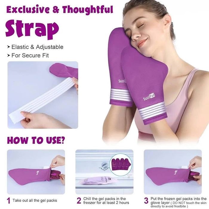 SuzziPad Foot Ice Pack Zimne skarpety i zimne rękawiczki