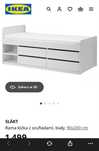 Ikea  łóżko  slakt szuflady materac 90/200