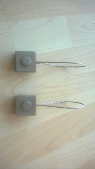 Conjunto 2 suportes para prender cortinados em inox, com iman, novos