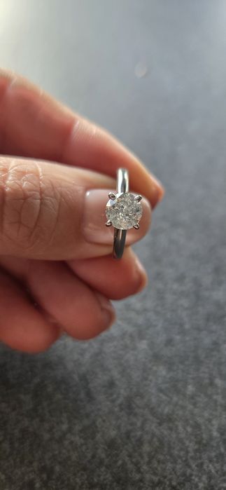 Pierscionek zareczynowy brylant diament 1 1/5 CT  1.2 CT rozmiar  14