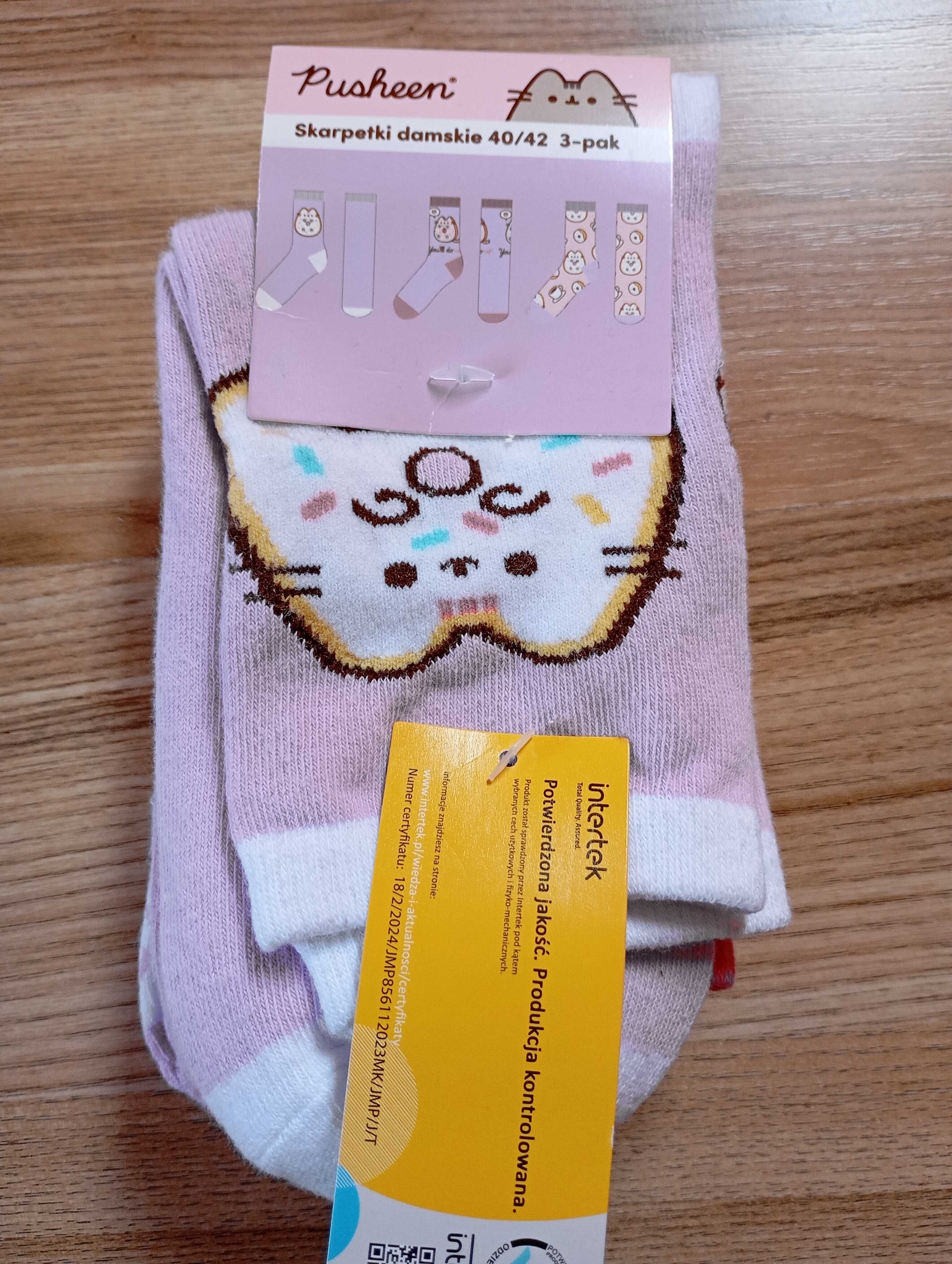 Skarpety damskie 40/42 Pusheen 3-pack