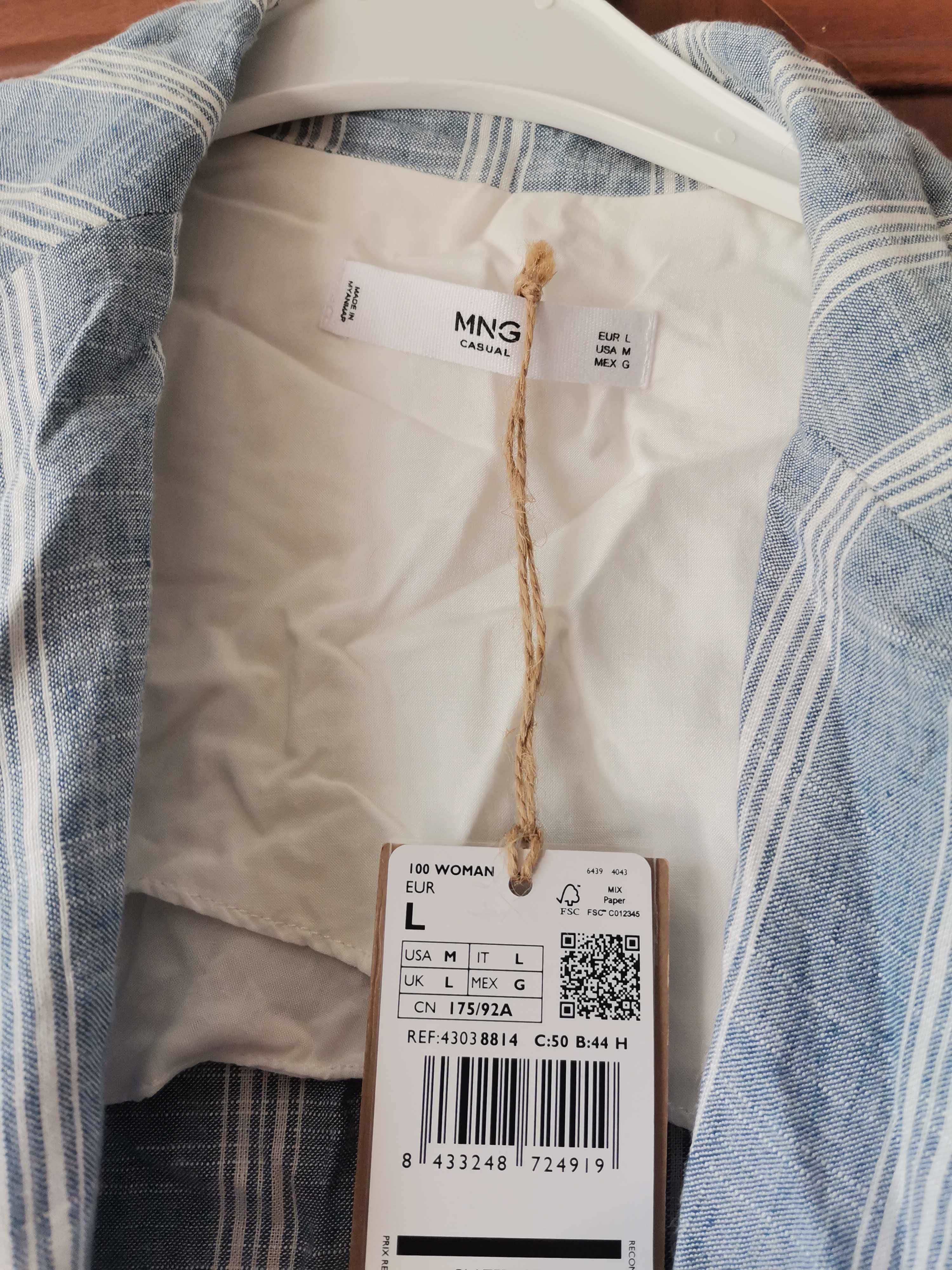Костюм Mango брючный брюки пиджак лен