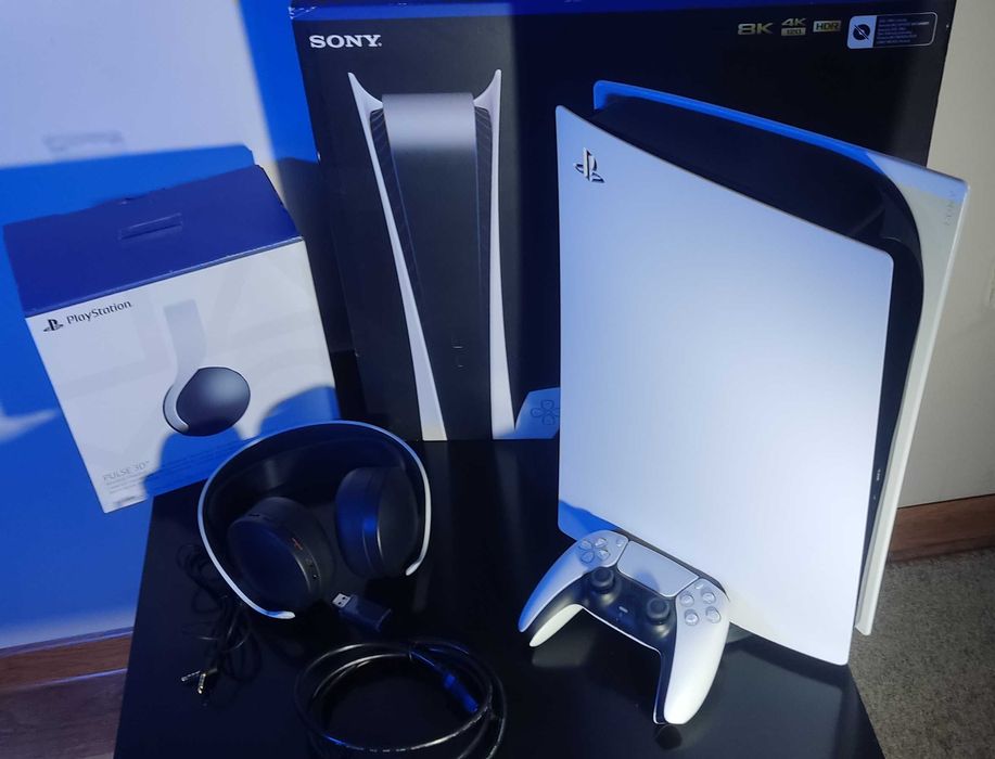 Ps5 Konsola SONY PlayStation 5 Digital Edition ze słuchawkami