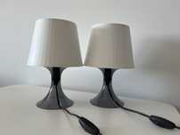 LAMPAN IKEA dwie lampy stołowe biały ciemnoszary