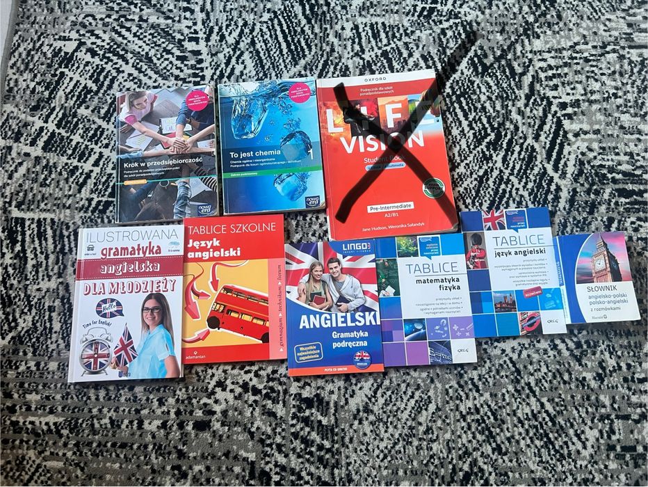 Podreczniki *opis* (angielski, matematyka itd.)