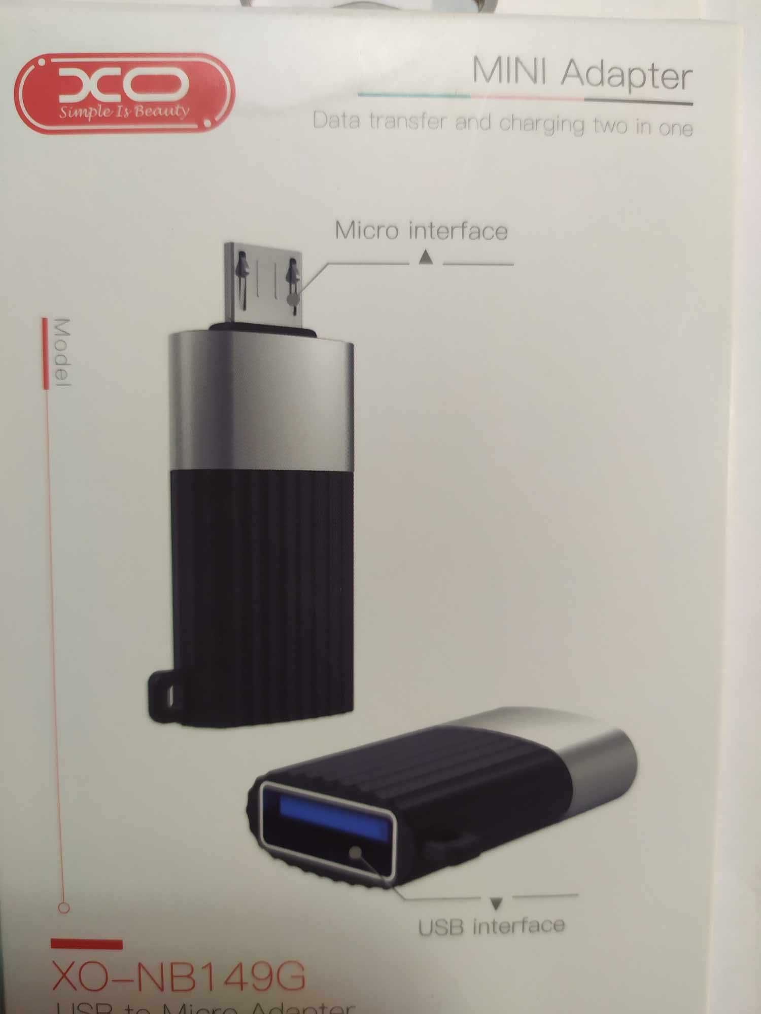 XO Adapter  Micro USB  do USB OTG czarny