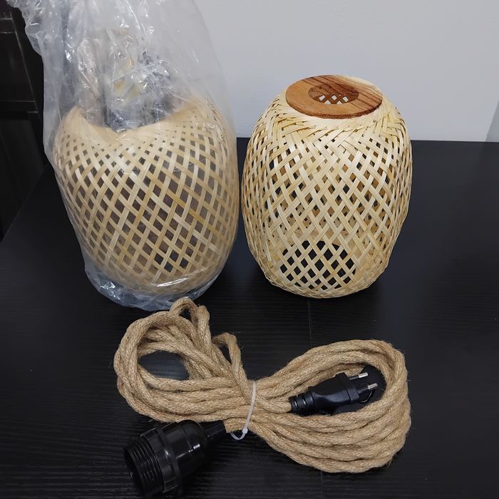 Підвісний світильник EcoGehen із ротанга для інтер'єру в стилі бохо з