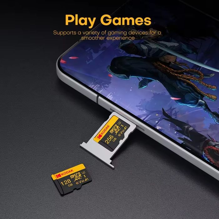 Karta pamięci KODAK 128GB MicroSD C10 V30 U3 A1 4K PREMIUM Chip 100mb/