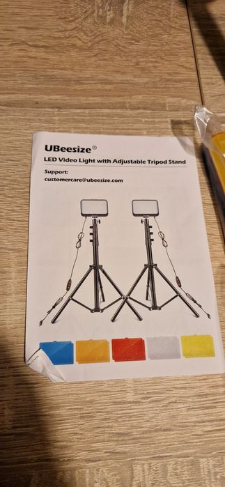 Zestaw studyjny, statywy, LED