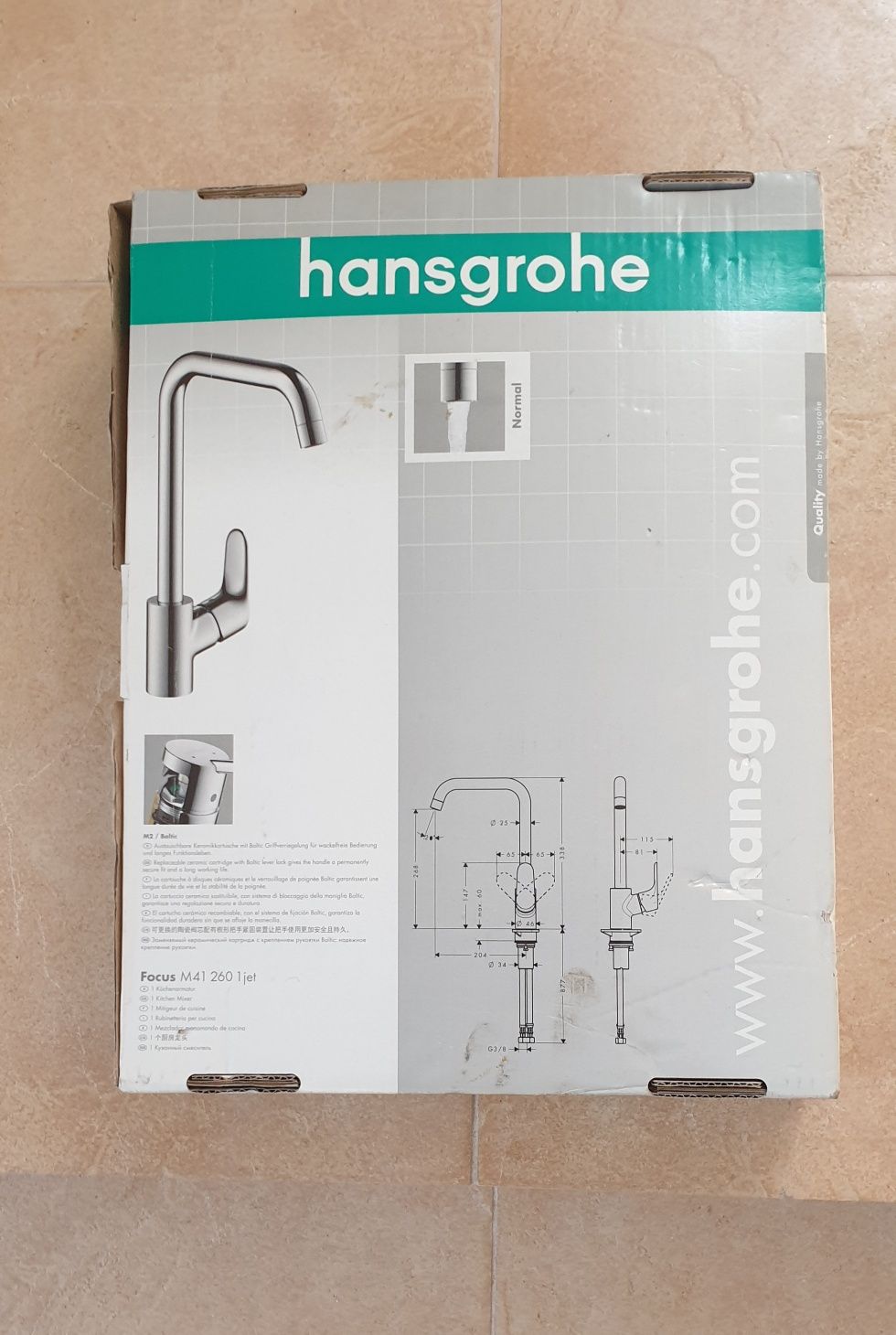 Hansbrough Focus M41 260 новый  кухонный смеситель 338 см