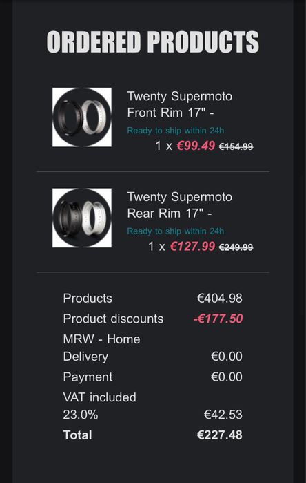 Aros supermotard ktm Husqvarna