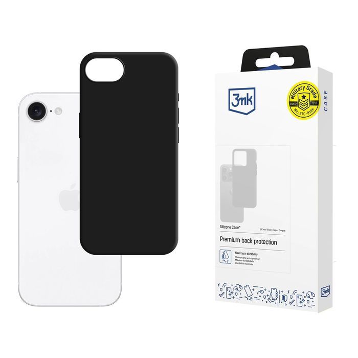 Etui 3mk Silicone Case na Apple iPhone 16e / SE 4 - czarne