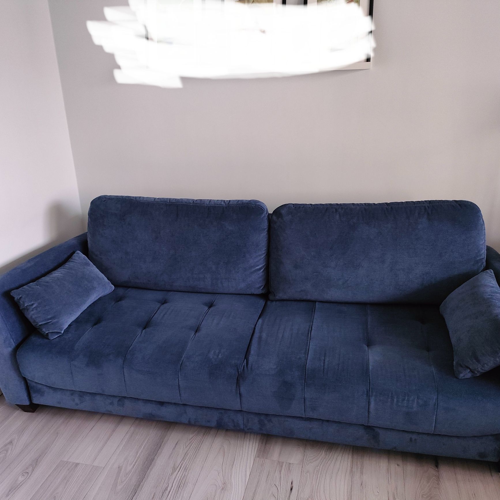 Sofa granatowa rozkładana 140/200