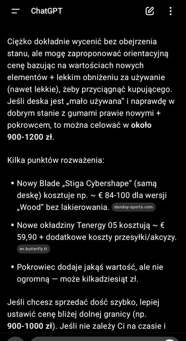 STIGA Cybershape + Butterfly Tenergy 05 + pokrowiec STIGA (zestaw)