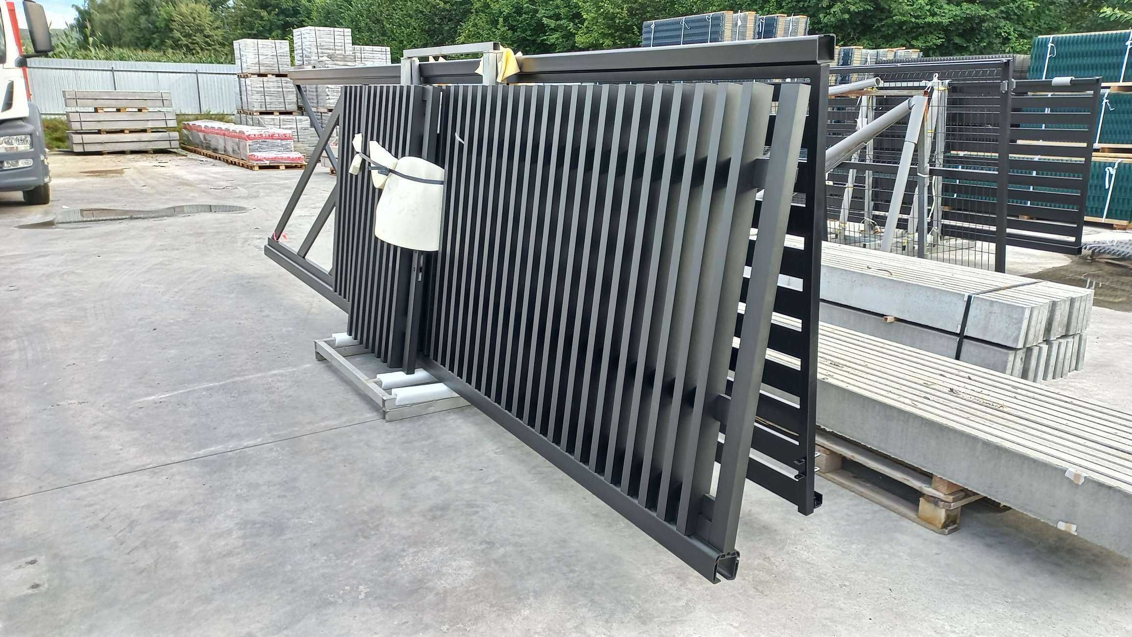 Ogrodzenia aluminiowe nowoczesne pionowe - 80x40 aluminium