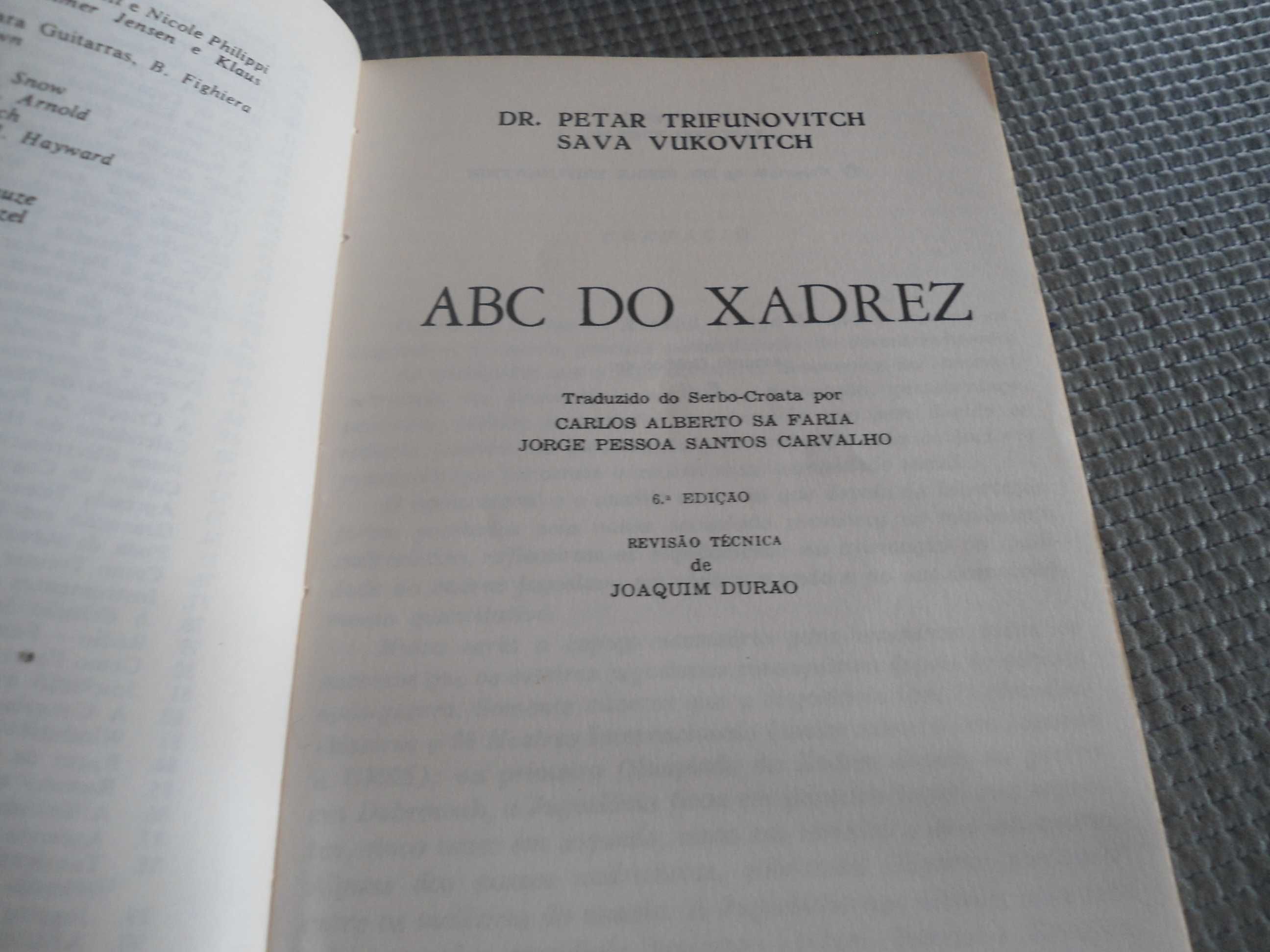 ABC do Xadrez de Petar  Trifunovitch  e Sava Vukovitch