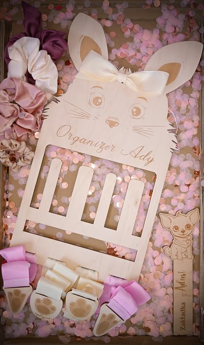 Organizer personalizowany na spinki gumki opaski akcesoria do włosów