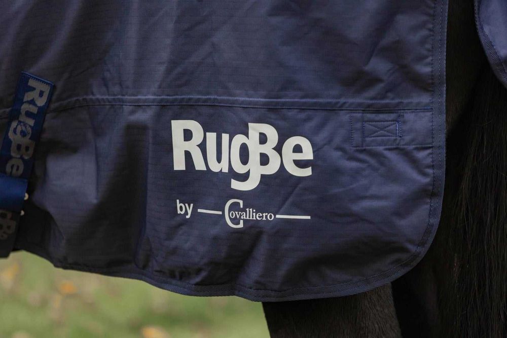 Derka przeciwdeszczowa dla konia RugBe HighNeck, granatowy, Covalliero