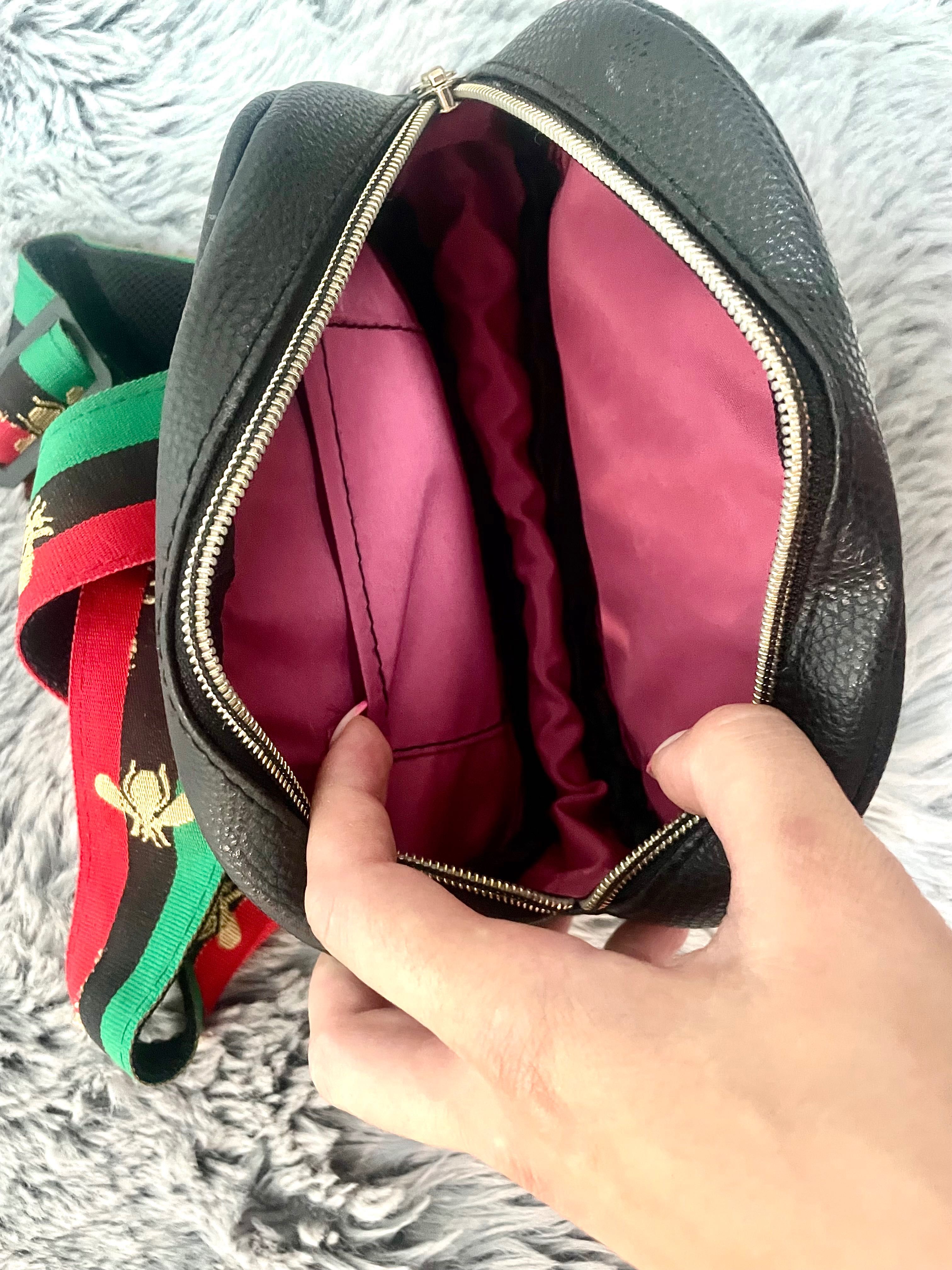 Шкіряна міні сумка бананка Gucci