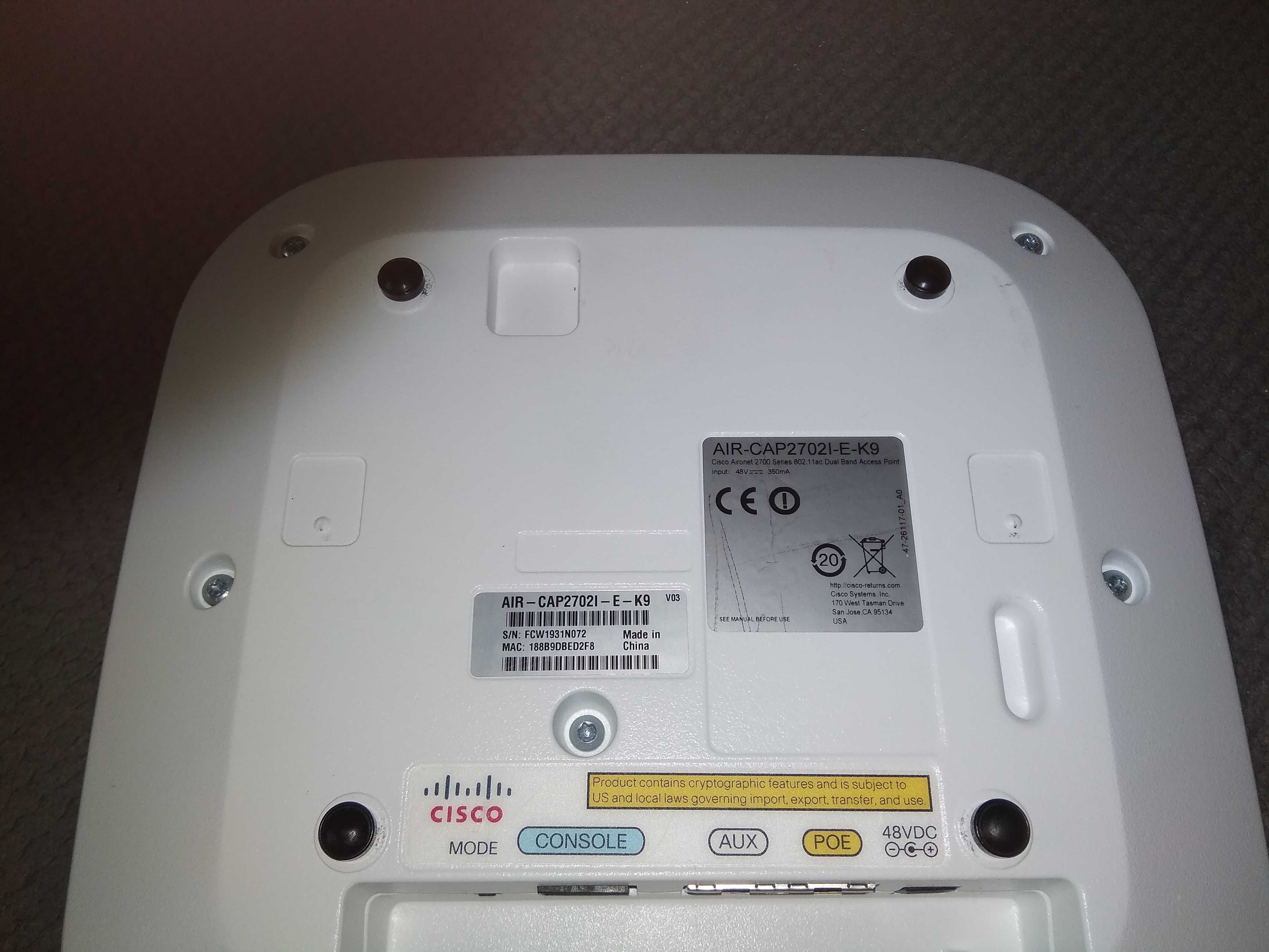 Cisco Access Point (AIR-CAP2702I-E-K9)