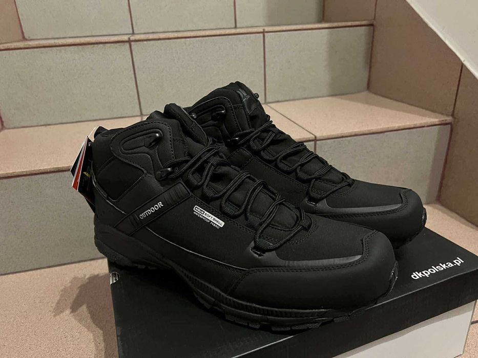 Buty Męskie Zimowe Czarne Nr 49