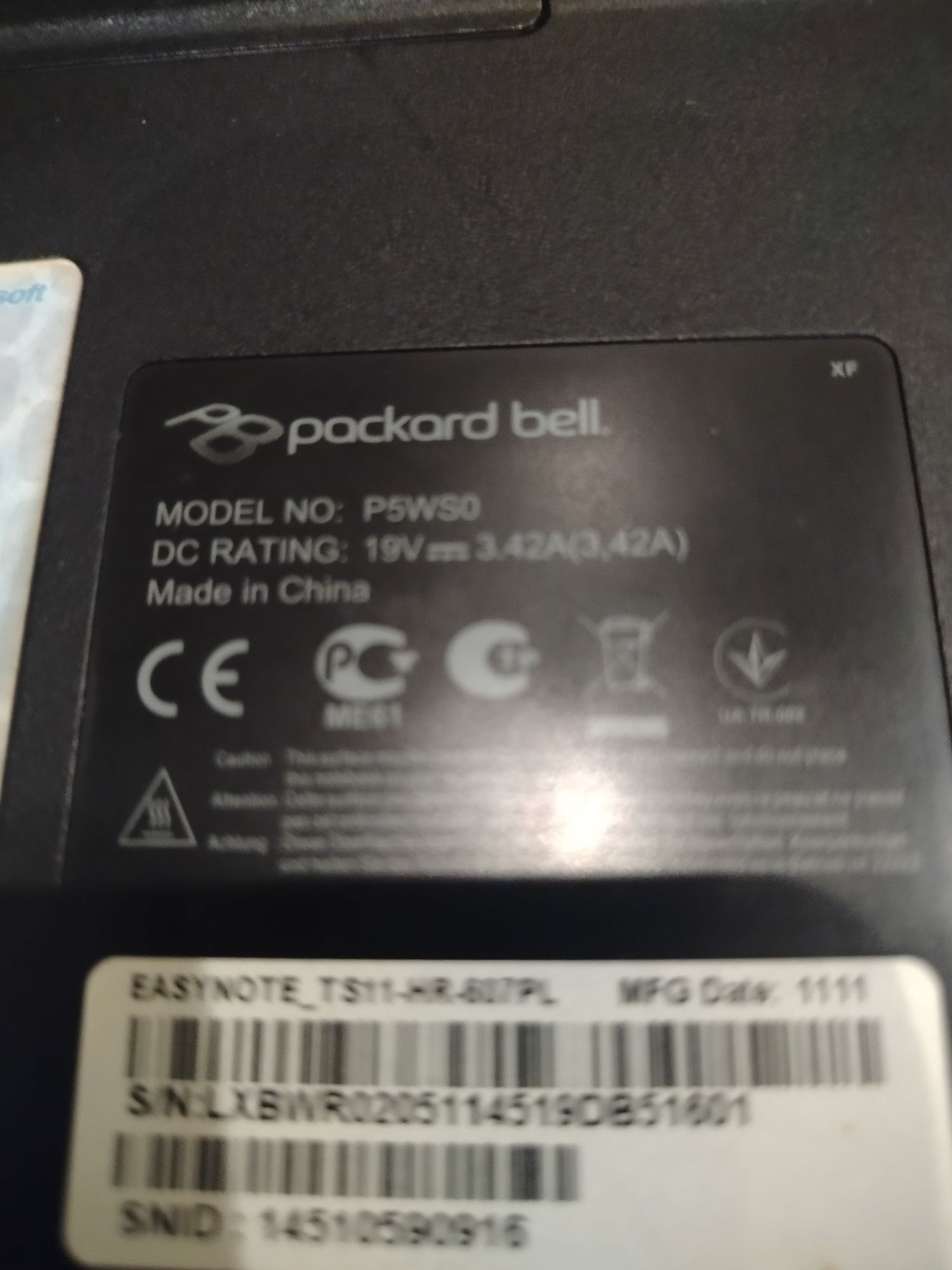 Packard Bell i3 P5WS0