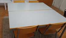 Conjunto mesa escolar + 2 cadeiras