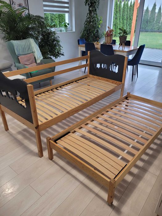 Łóżko , młodzieżowe dziecięce podwójne  stelaż 190x86 sosnowe