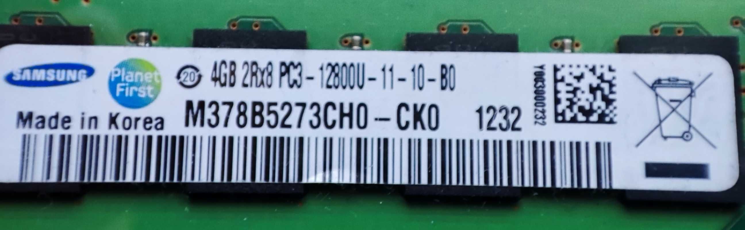 4x RAM Samsung 4 GB DDR3‑1600 (PC3‑12800U) – sprawny, używany.