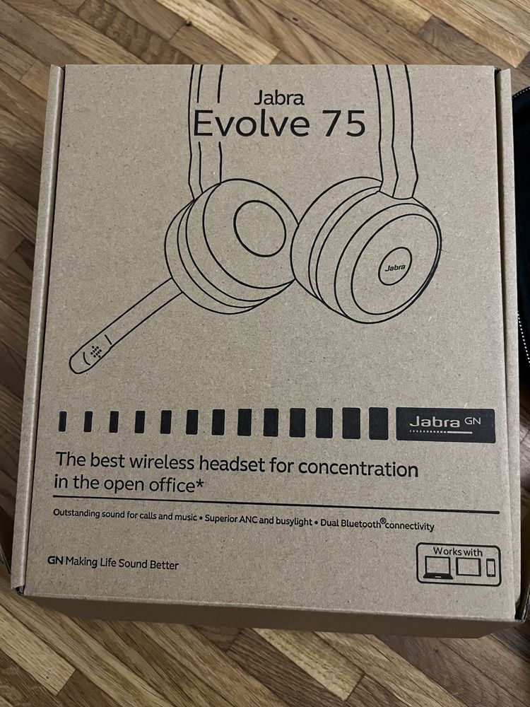 Jabra evolve 75 słuchawki bezprzewodowe