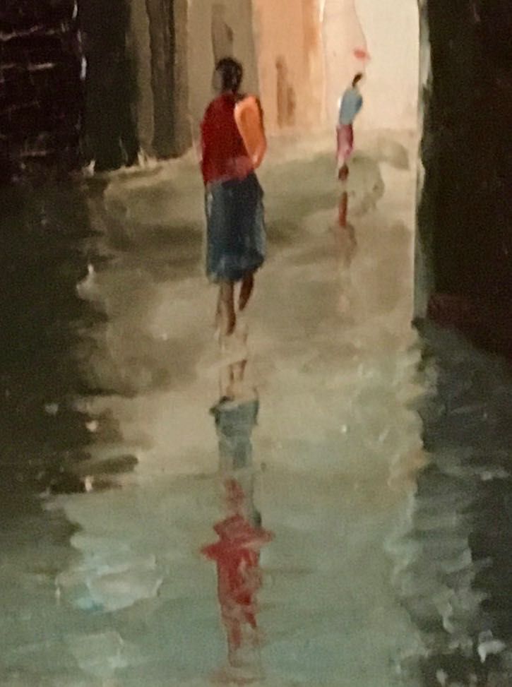 PEDRO OLAIO - 1953 - óleo sobre cartão - 25,5 x 19 cm/s