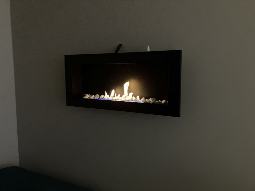 BioKominek Wiszący Czarny Mat ( 90x40cm )