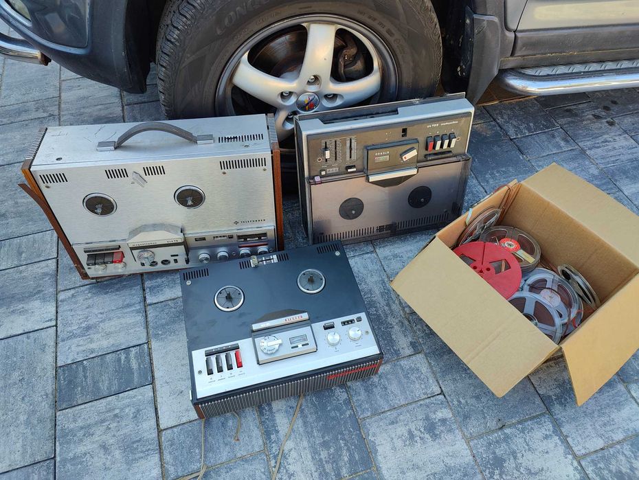 3 magnetofony szpulowe Telefunken
