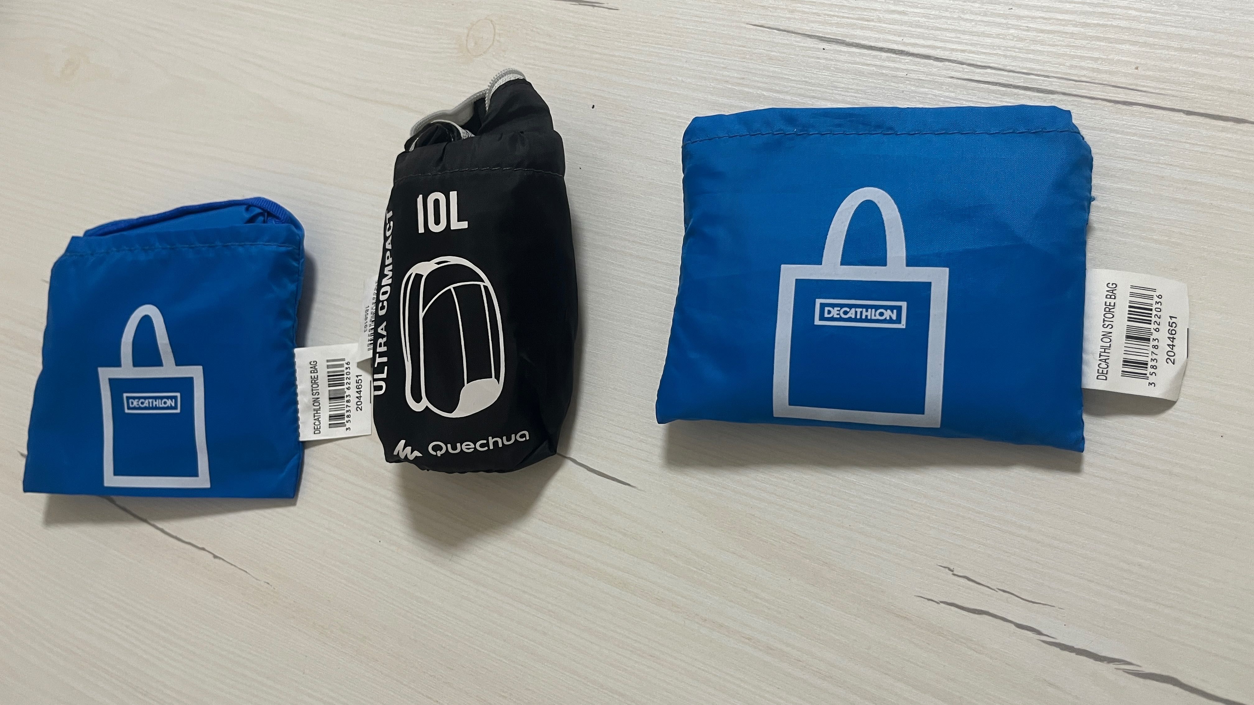 Pack 4 Sacos Ultra Compactos Decathlon & Quechua (10L)