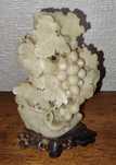 Escultura de Videira esculpida em Pedra Sabão Vintage China Handmade