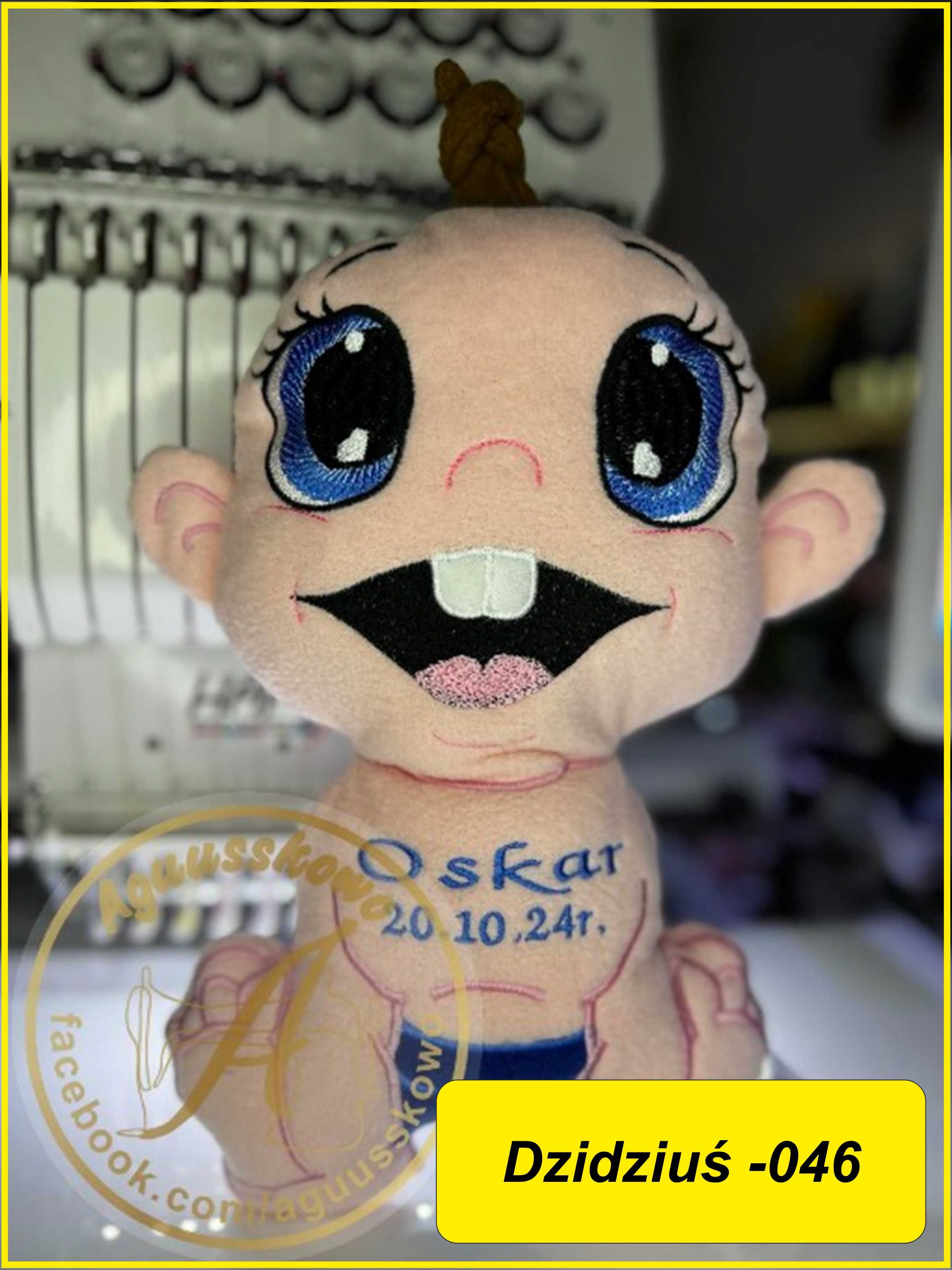 Haftowana Maskotka Personalizacja Metryczka Dzidziuś