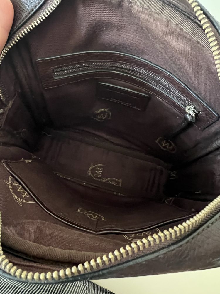 Massimo dutti мужская кожаная сумка через плечо.