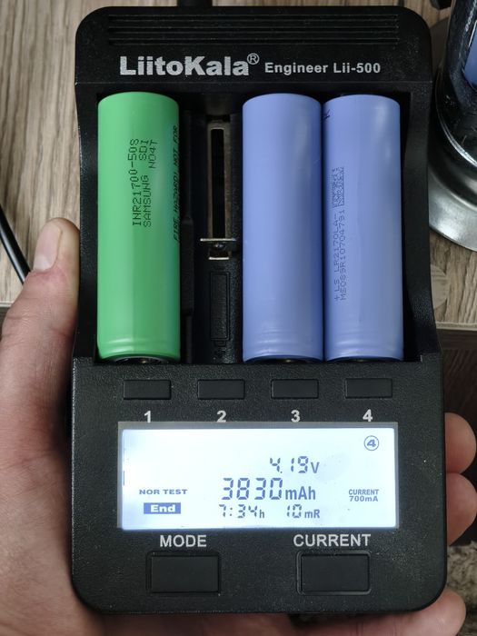 Акумулятори 21700 високоток Lishen LR2170LA 4000 мА 40A