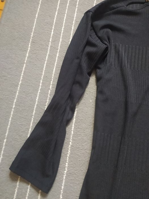 Bluzka czarna oversize z 3/4 rękawem typu prążek jak nowa