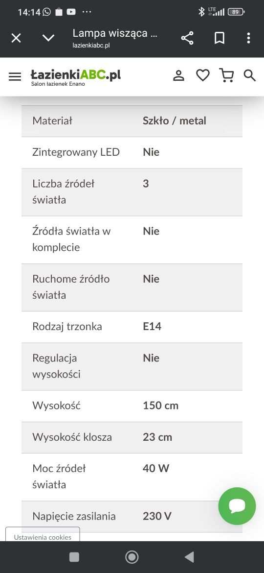Lampa wisząca, ZUMA Line, lampa szklana, czarna, lampa do kuchni