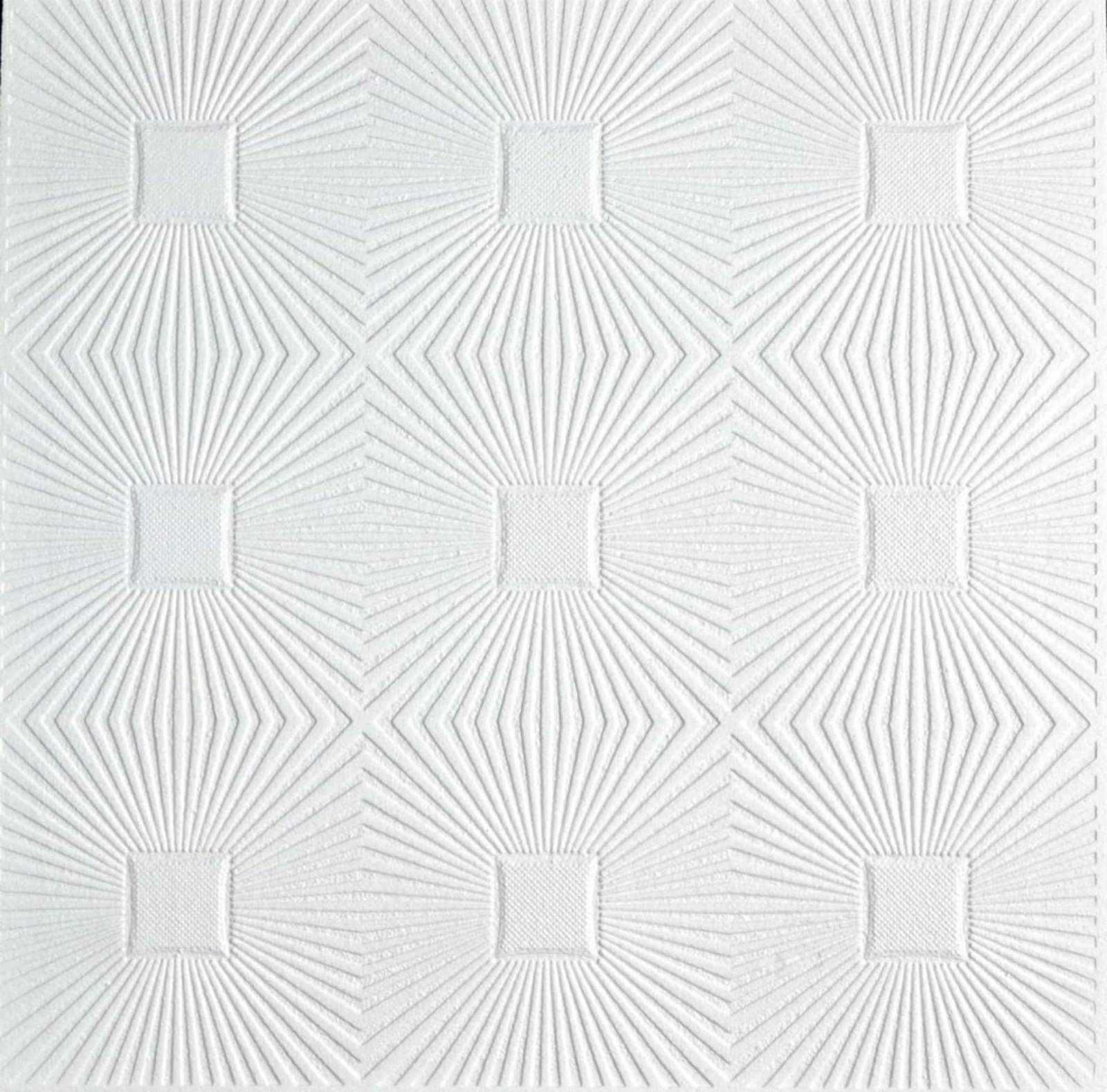 Плитка стельова, касетони/потолочная плитка из пенопласта,50х50см,біла