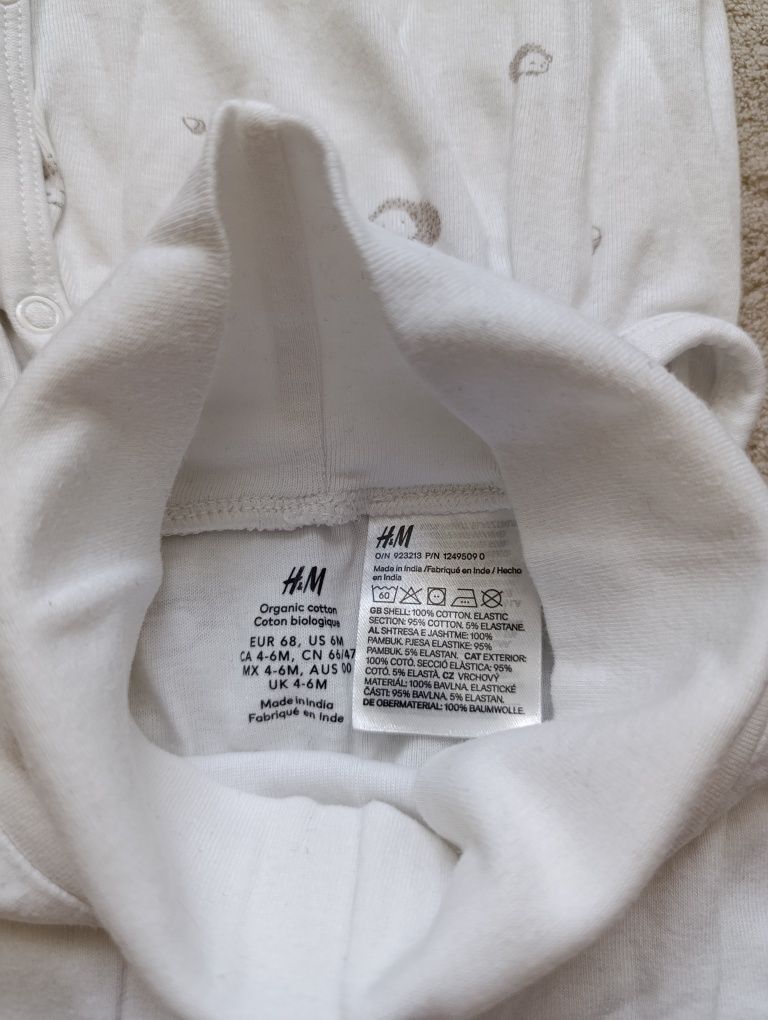 Komplet set body kopertowe i spodenki bawełna H&M rozmiar 68