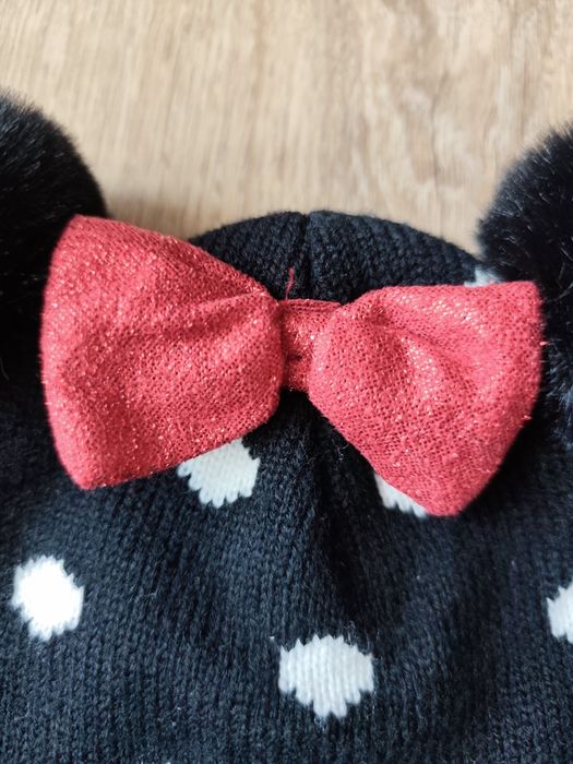 Komplet zimowy dziewczęcy czapka i komin Myszka Minnie