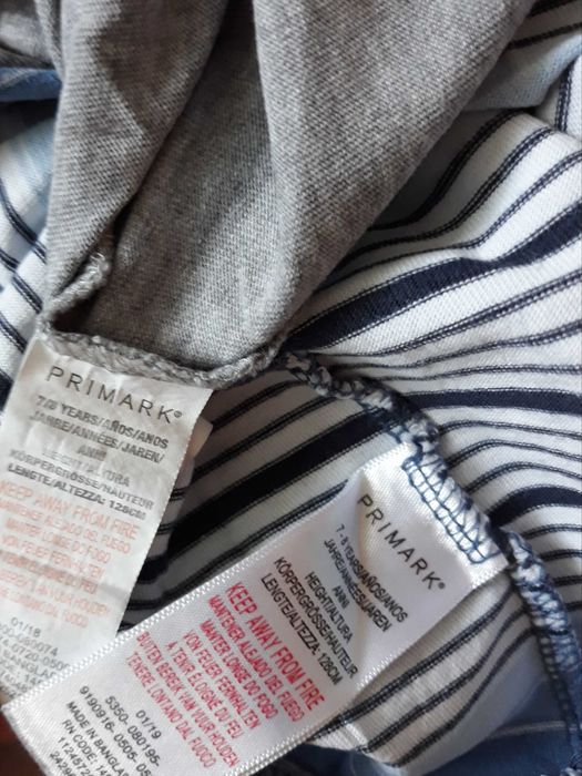 Primark bluzka kr.rękaw bawełna 122-128cm Zestaw 2szt.