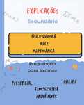 Explicações Matemática,  Macs, físico-química