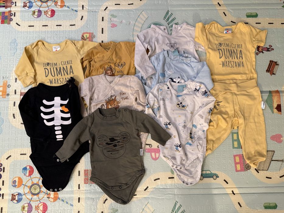 Zestaw paczka paka ubranek dla niemowlaka 62-74