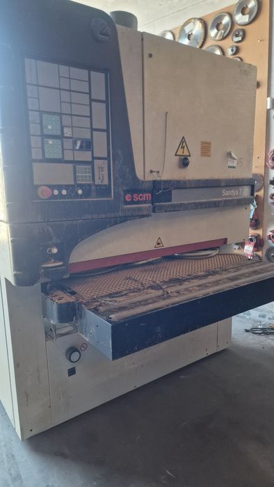 Lixadeira calibradora scm sandya 1300 rolo em aço