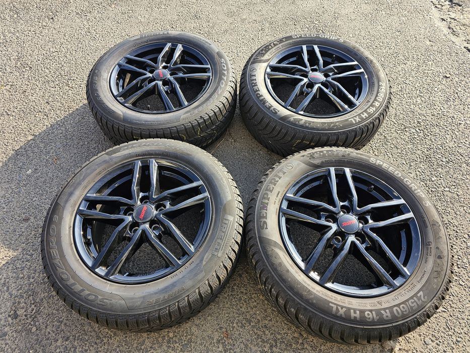 Felgi aluminiowe VW seat 5x112 Opony zimowe 215/60r16
