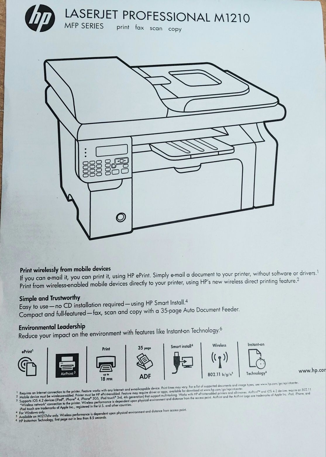 Drukarka laserowa HP M1212nf sieć 6tyś stron  skaner ksero BDB