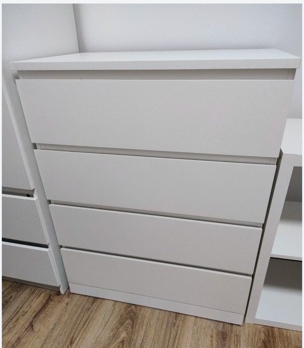 Biała komoda malm 4 szuflady IKEA